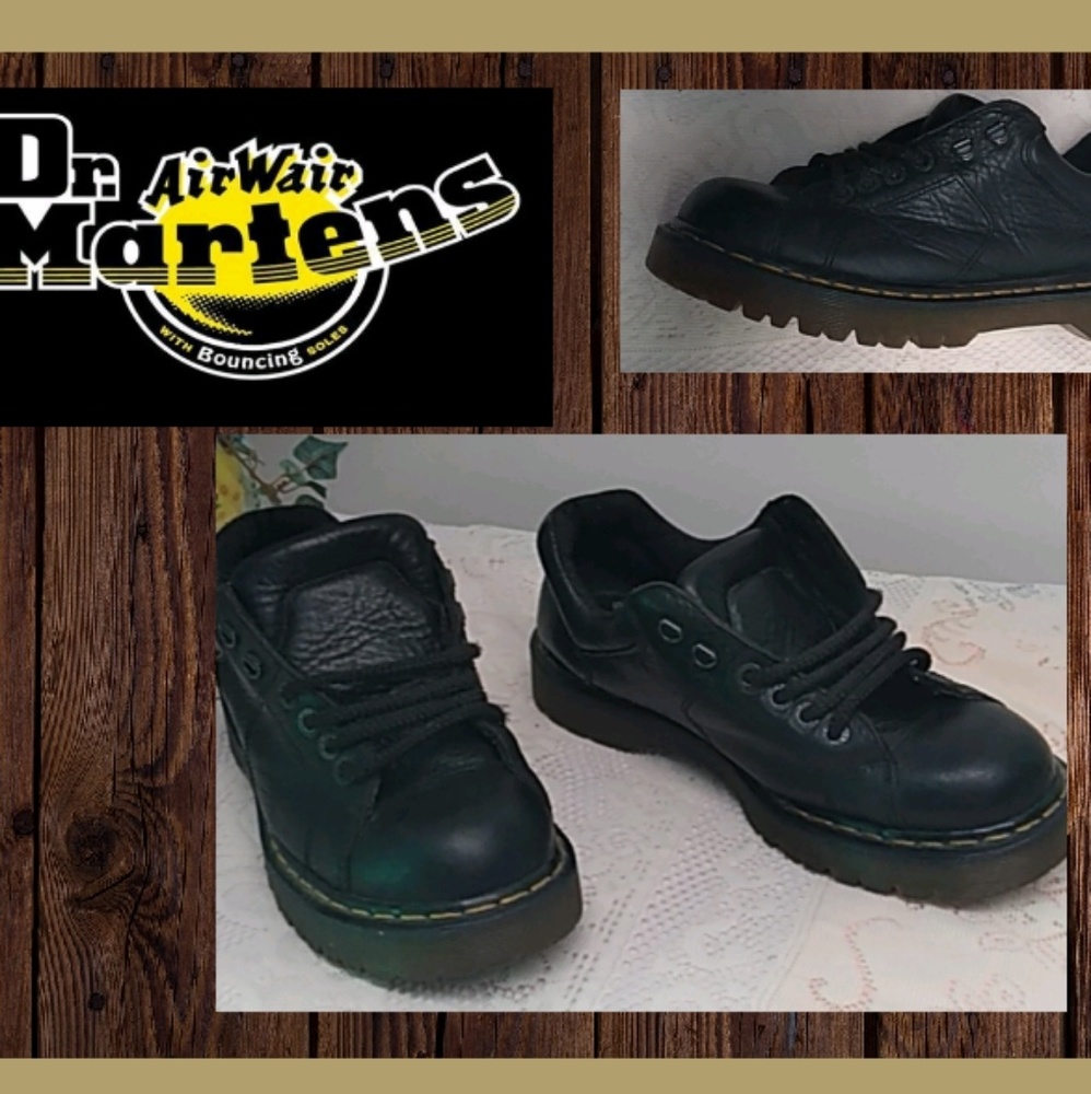 Dr. Martens Men's Low Ankle Black Leather Shoes